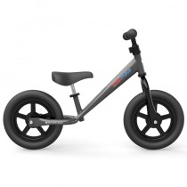 KiddiMoto Super Junior otroški kovinski poganjalec v temno sivi barvi
