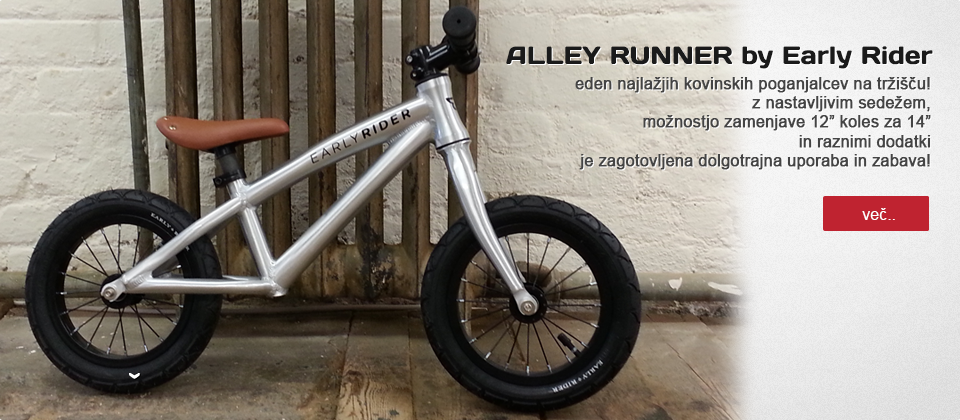 Early Rider Alley Runner otroški kovinski poganjalec Alley Runner by Early Rider