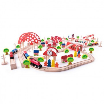 Lesena železnica, Proga z glavno postajo