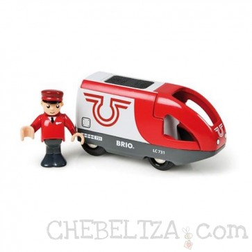 Potniška električna lokomotiva BRIO za lesene vlakce