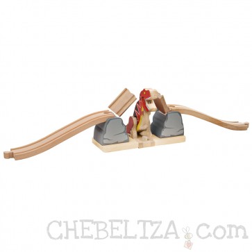 Dodatki za lesene vlakce, Most s T-Rexom