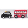 Londonski taxi in dvonadstropni avtobus