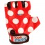 Otroške kolesarske rokavice - rdeče z belimi pikami