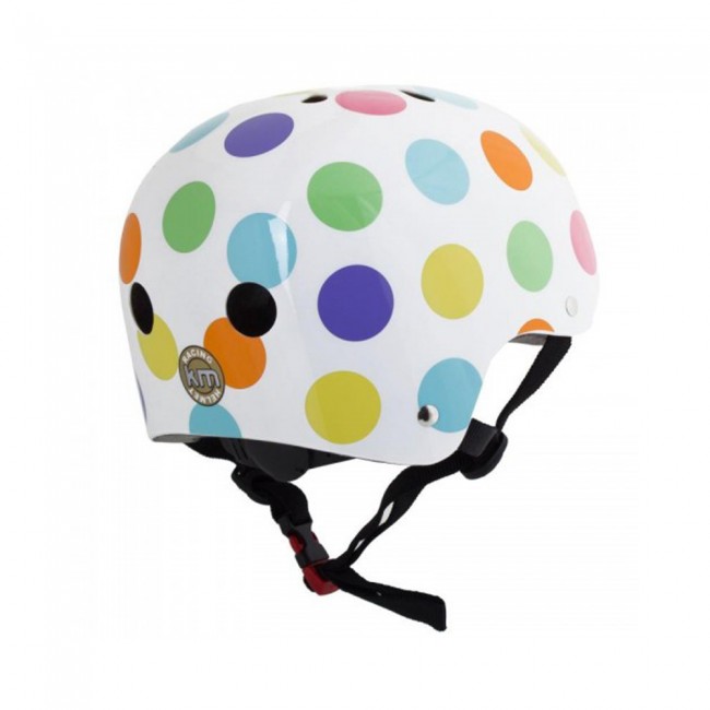 Casco a pois color pastello